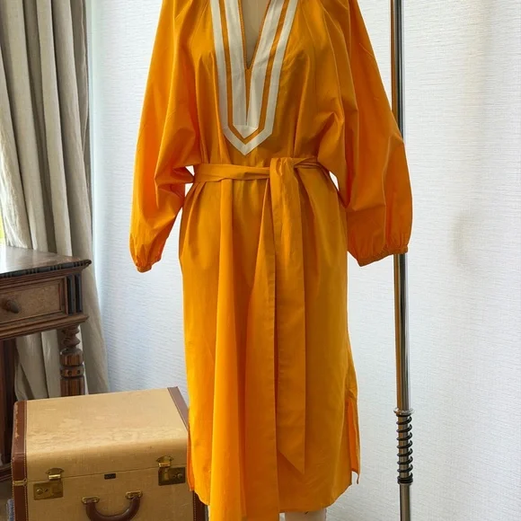 Tory Burch Orange and White Maxi Dress - Picture 3 of 7